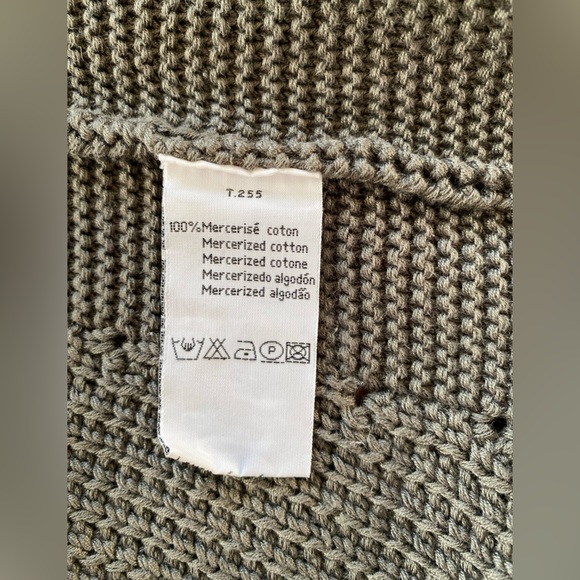 Gerard Darel Women's Olive Army Green Open Knit Sweater Vest Size 2 - Picture 7 of 9